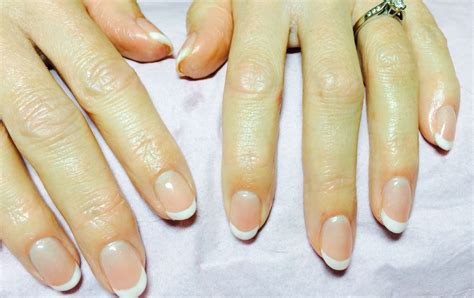 Gel Overlay With A Classic French Manicure Gel Overlay Classic French