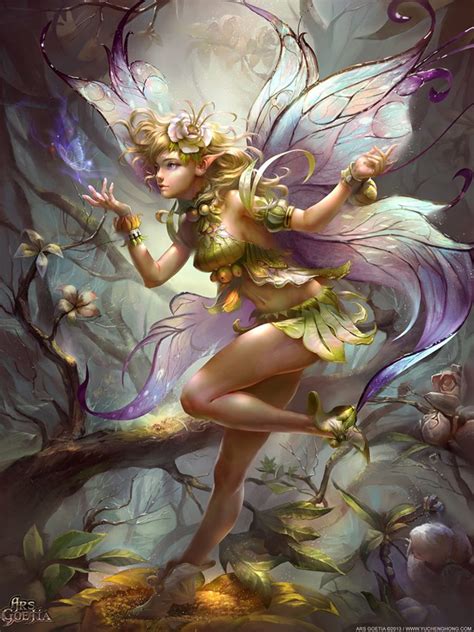 Fairy Fantasy Forest Tree Flower Girl Wings