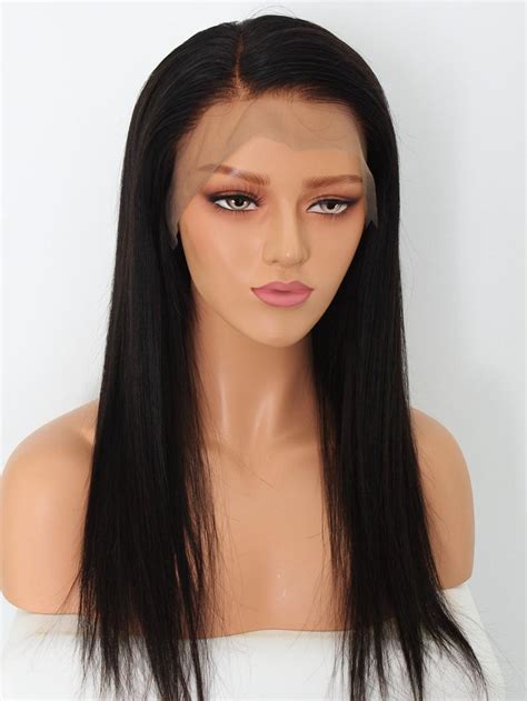 Lace Human Hair Wigs Prepluck Straight Lace Front Human Hair Wigs With