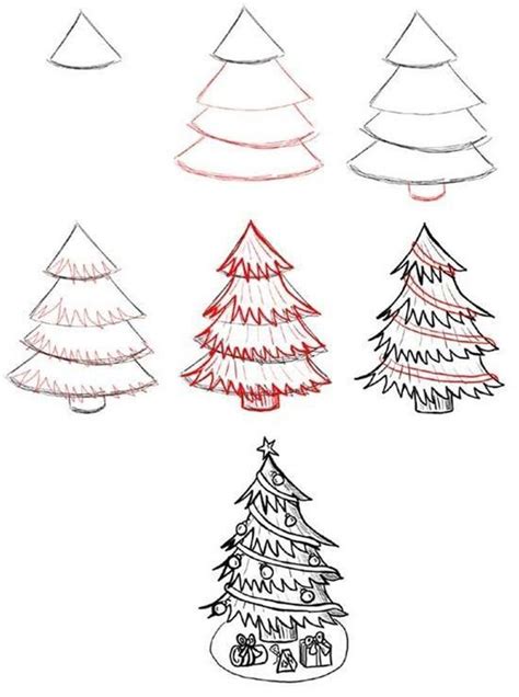 In this drawing lesson, we'll show how to draw a christmas tree step by step total 10 phase here we create a christmas tree it will be easy tutorial. How To Draw A Tree (Step By Step Image Guides) | Christmas ...