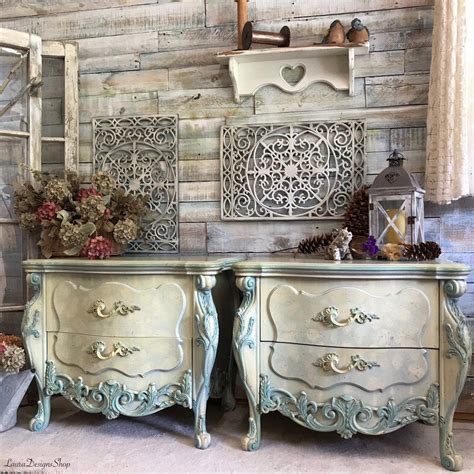 French Provincial Antique Nightstands Cottage Furniture Country