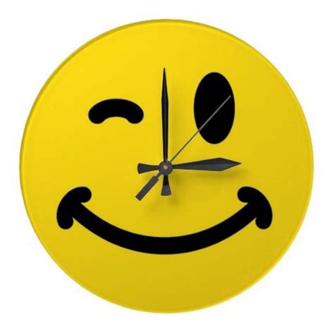 Face Wall Clock Zazzle Smiley Smiley Smile Clock