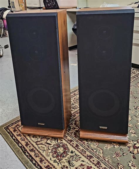 Vintage Fisher Floor Speakers Model Stv 720 Towers 50 Watt Each Great