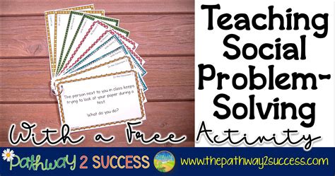 Teaching Social Problem Solving With A Free Activity The Pathway 2