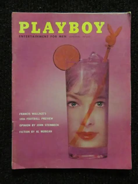 Vintage Playboy Magazine Sept Flat Glossy Book No Centerfold See
