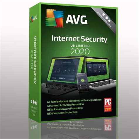 AVG Internet Security 2020 - Unlimited Devices (10 devices 