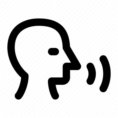Communication Head Mouth Speaking Speech Voice Icon