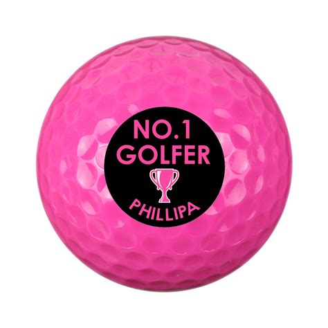 Personalised No1 Golfer Pink Golf Ball Etsy