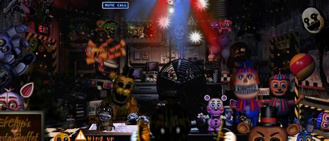 Five Nights At Freddys 2 All Animatronics In Office