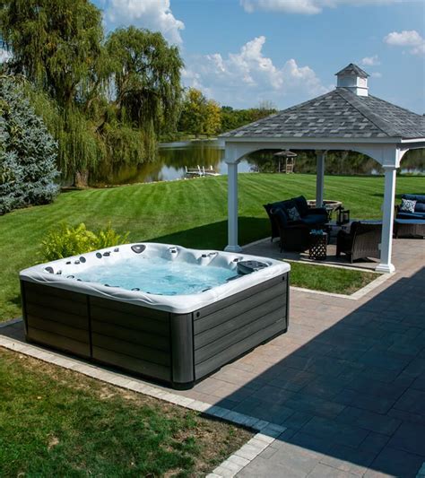 Backyard Ideas For Hot Tubs And Swim Spas Hot Tub Patio Hot Tub Outdoor Hot Tub Landscaping