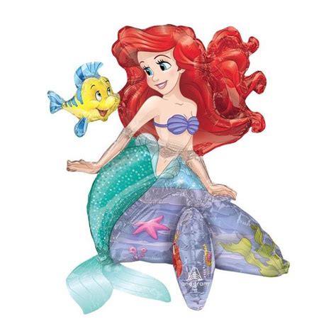 Ariel The Little Mermaid Airfill Sitter Balloon 20 Foil Party Delights