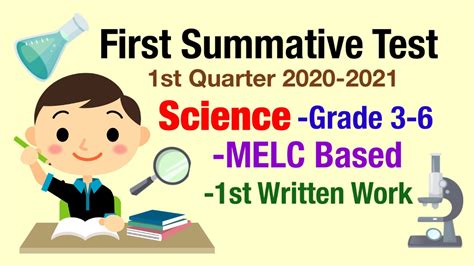 First Summative Test Melc Based School Year 2020 2021 Youtube