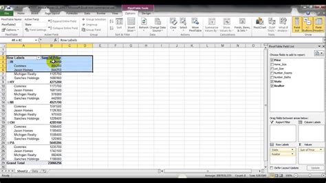 How To Put 2 Rows Side By In Pivot Table