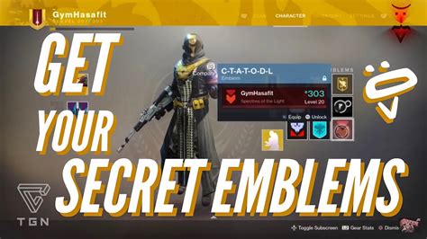 Destiny 2 How To Get The Secret Emblems Guide Youtube
