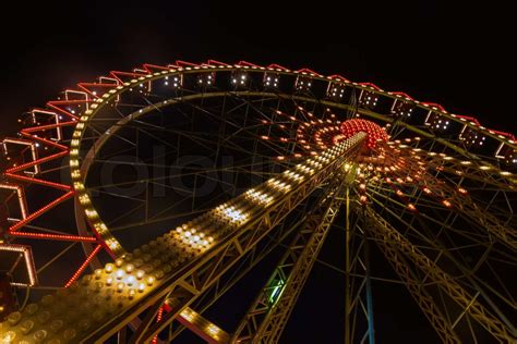 Ferris Wheel Illuminated Stock Image Colourbox
