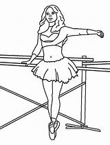 Ballerina Balancing Coloringsky sketch template