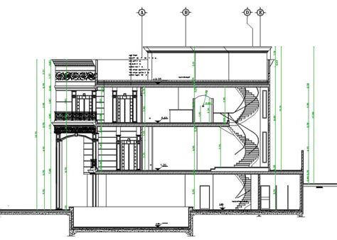 Plan Section A House Dwg Detailing Cadbull April 2024 House Floor Plans