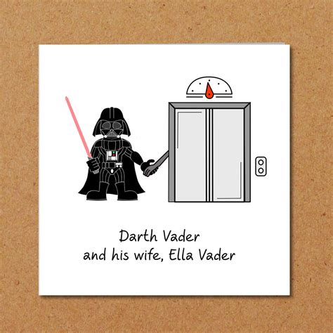 Star Wars Card Birthday Darth Vader Funny Humorous Humour Etsy
