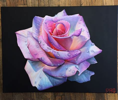 Heres Another One Of My Roses Acrylic Paint On Canvas Let Me Know