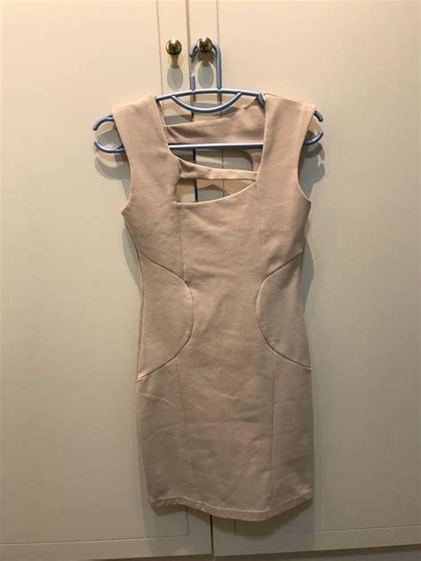 Nude Bodycon Dress Women S Fashion Dresses Sets Dresses On Carousell