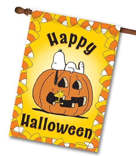 Buy Peanuts Candy Corn Snoopy And Woodstock House Flag