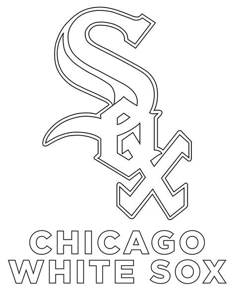 Chicago White Sox Logo Coloring Page For Kids Free Ml