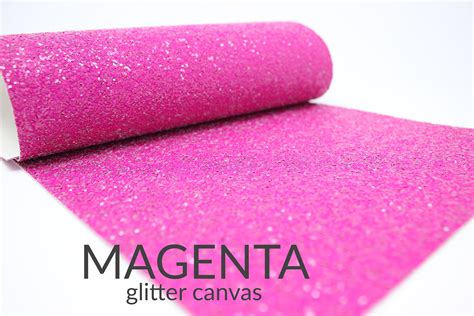 Magenta Chunky Glitter Fabric Chunky Glitter Canvas Etsy