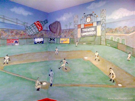 Hand Painted Sports Wall Murals Sports Themed Wall Murals By Colette