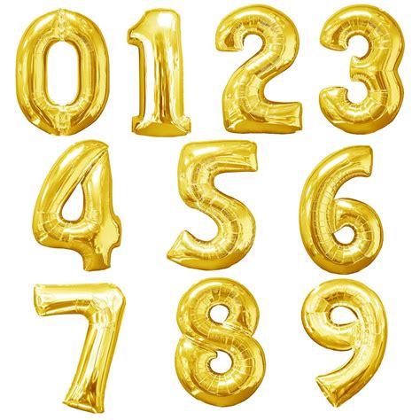 Jumbo Number Gold Foil Balloon 40inch Party Wholesale