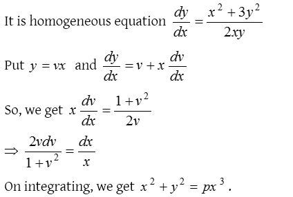 Homogeneous Differential Equations Cbse Library