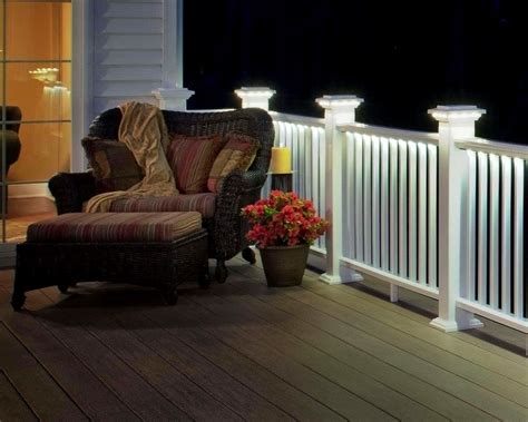 Cleanup is simple with soap and water. Deck Rail Lights from AZEK | Custom Home Magazine
