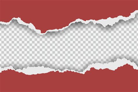 Torn Red Paper Frame On Transparent Background 2272686 Vector Art At