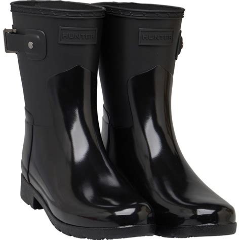 Buy Hunter Original Womens Shorts Gloss Duo Wellington Boots Black