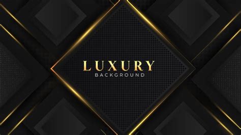 Premium Vector Luxury Dark Rectangle Abstract Background With Golden