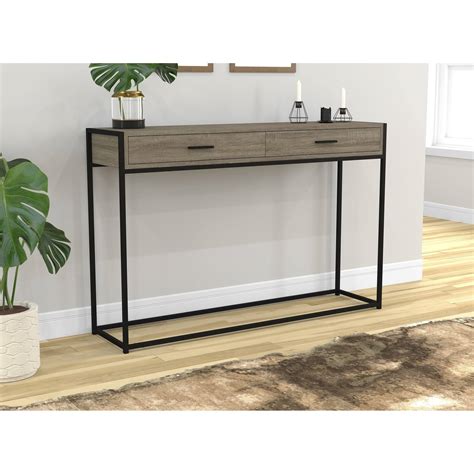 Safdie Co Console Metal Table Dark Taupe Ct 1 S