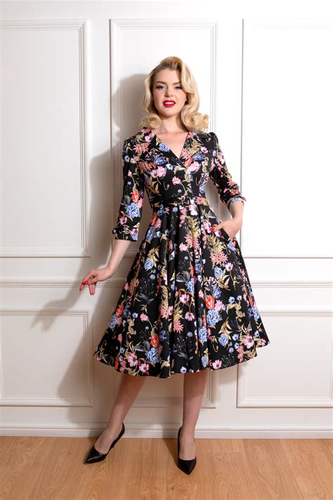 Margot Floral Swing Dress Hearts And Roses London