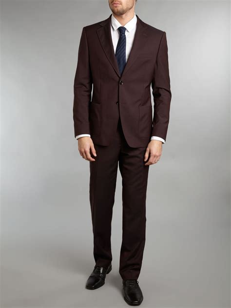 Patrick Cox Single Breasted Mohair Formal Suit In Purple For Men Plum
