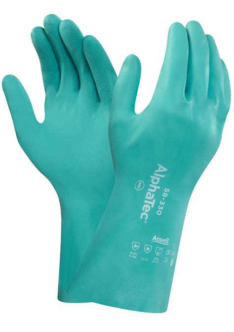 Ansell Alphatec 58 330 Aquadri Strong Green Nitrile Rubber Gloves Ebay