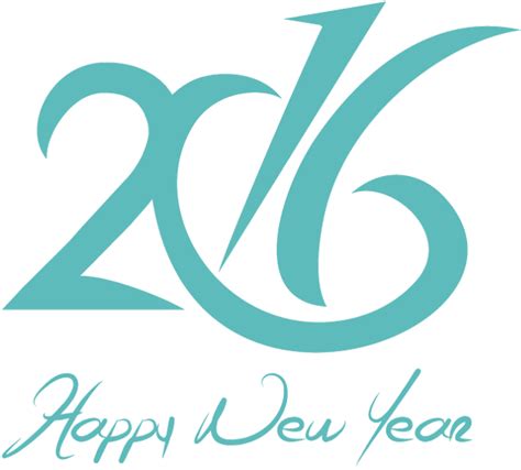 Happy New Year 2016 Text Design New Year Clipart Large Size Png