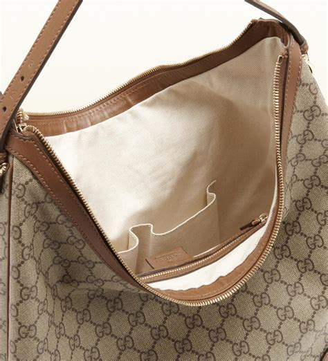 Lyst Gucci Nice Gg Supreme Canvas Hobo In Brown