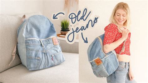 Thrift Flip Turning Old Jeans Into A Backpack Simple Diy Youtube