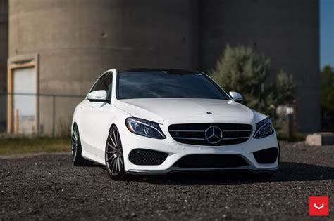 White Mercedes C Class Knows How To Wear Custom Wheels Carscoops