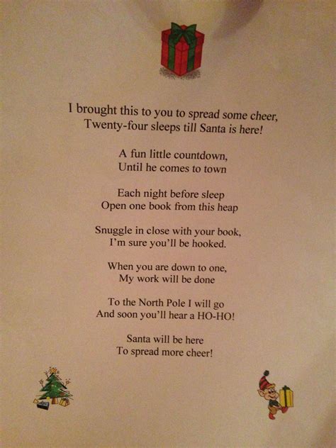Countdown To Christmas Poem Elf On The Shelf Pinterest Christmas