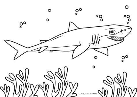 Dibujos de Tiburón para colorear Páginas para imprimir gratis