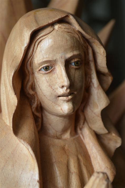hand carved wood sculpture of virgin mary virgen de guadalupe etsy