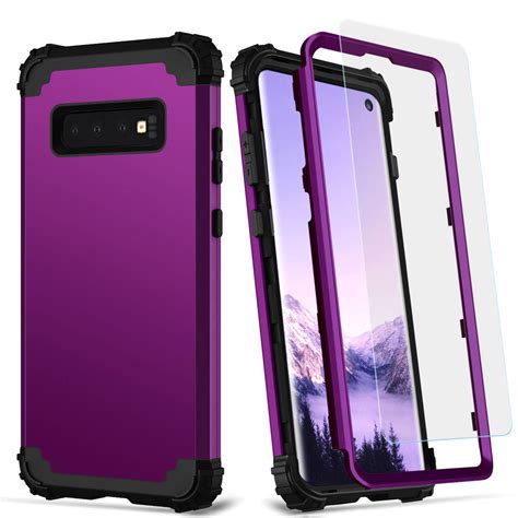 Dteck Galaxy S8 Case With Tempered Glass Screen Protector Dteck Heavy Dual Layer Full Body