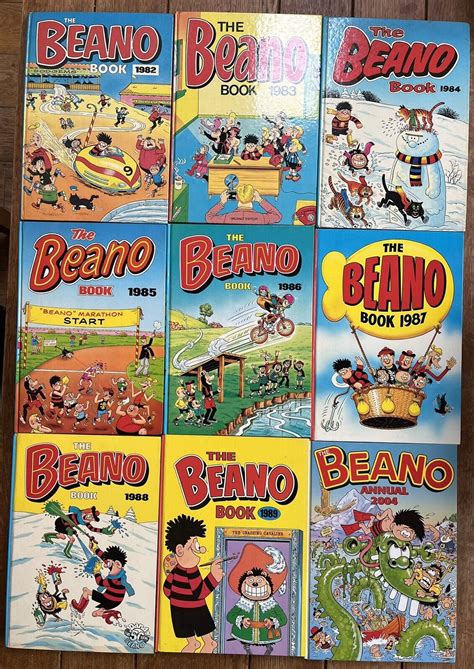 The Beano Annual Bundle 1982 1989 Plus 2004 9 X Annuals Ebay