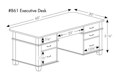 12 ½ high from top of desk x 10 deep x 37 wide. Arlington Executive Desk in Solid Hardwood - Ohio Hardwood ...