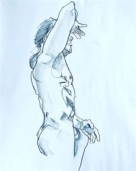 Male Nude Drawing By Mark Millicent Fine Art America