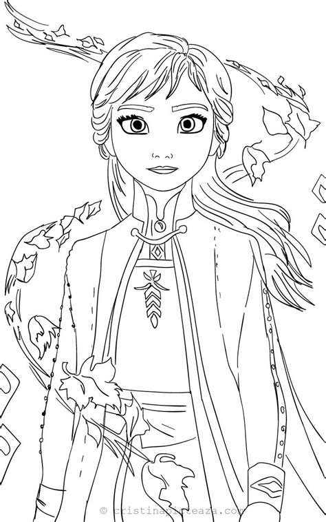 Anna From Frozen 2 Coloring Pages Cristina